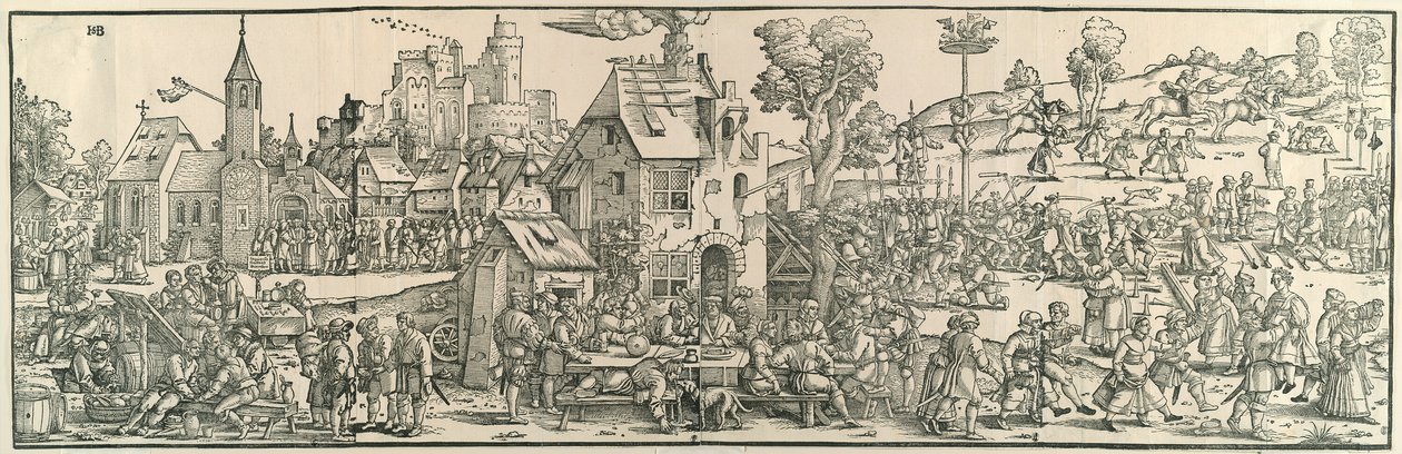 Velká vesnická pouť od Hans Sebald Beham