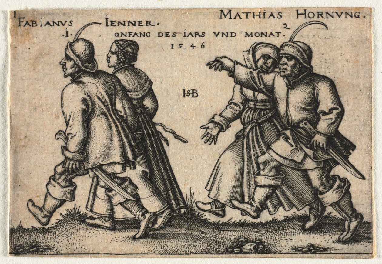 Selská svatba aneb Dvanáct měsíců od Hans Sebald Beham