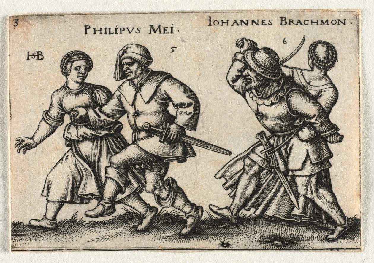 Selská svatba aneb Dvanáct měsíců: 5-Philipus Mei 6-Johannes Brachmon, 1546. od Hans Sebald Beham