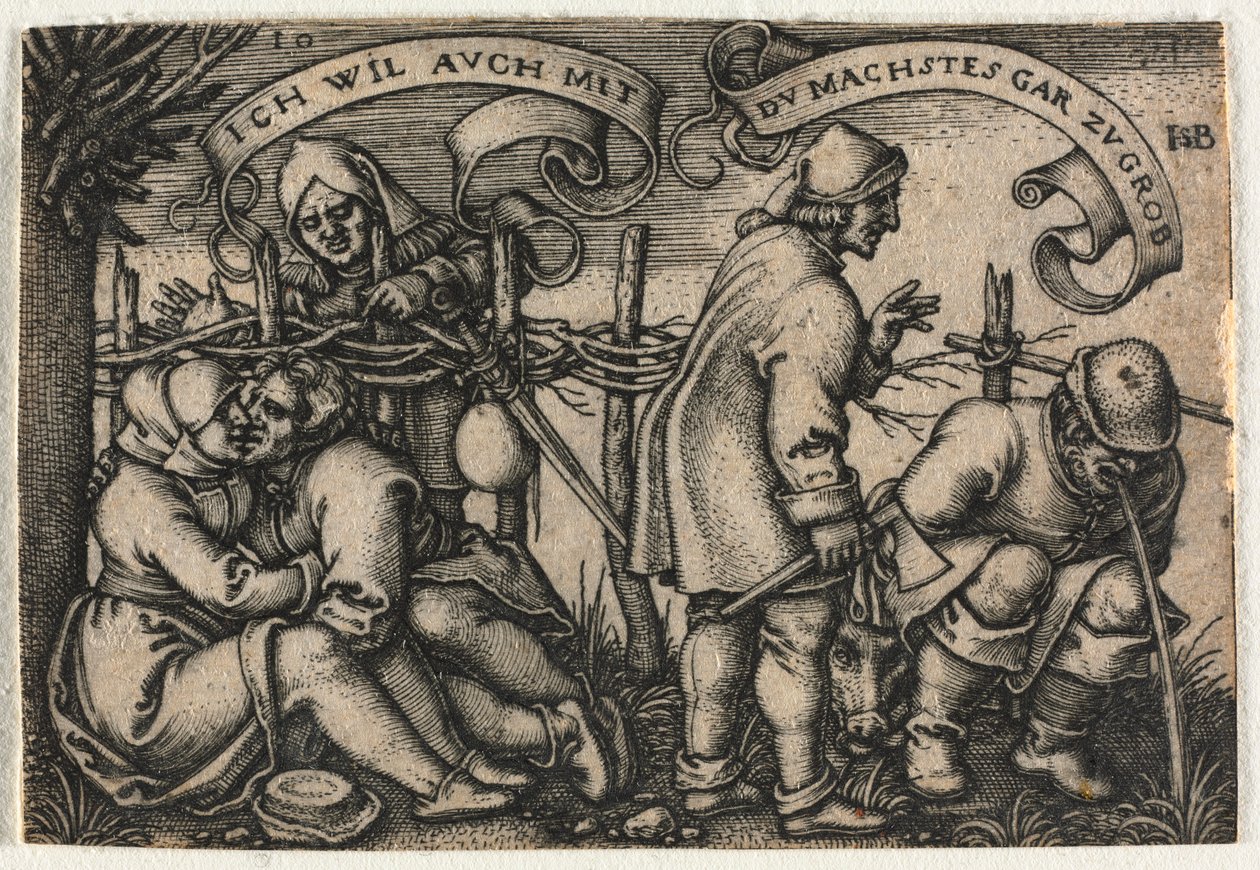 Selská svatba aneb Dvanáct měsíců: č. 10, 1546. od Hans Sebald Beham