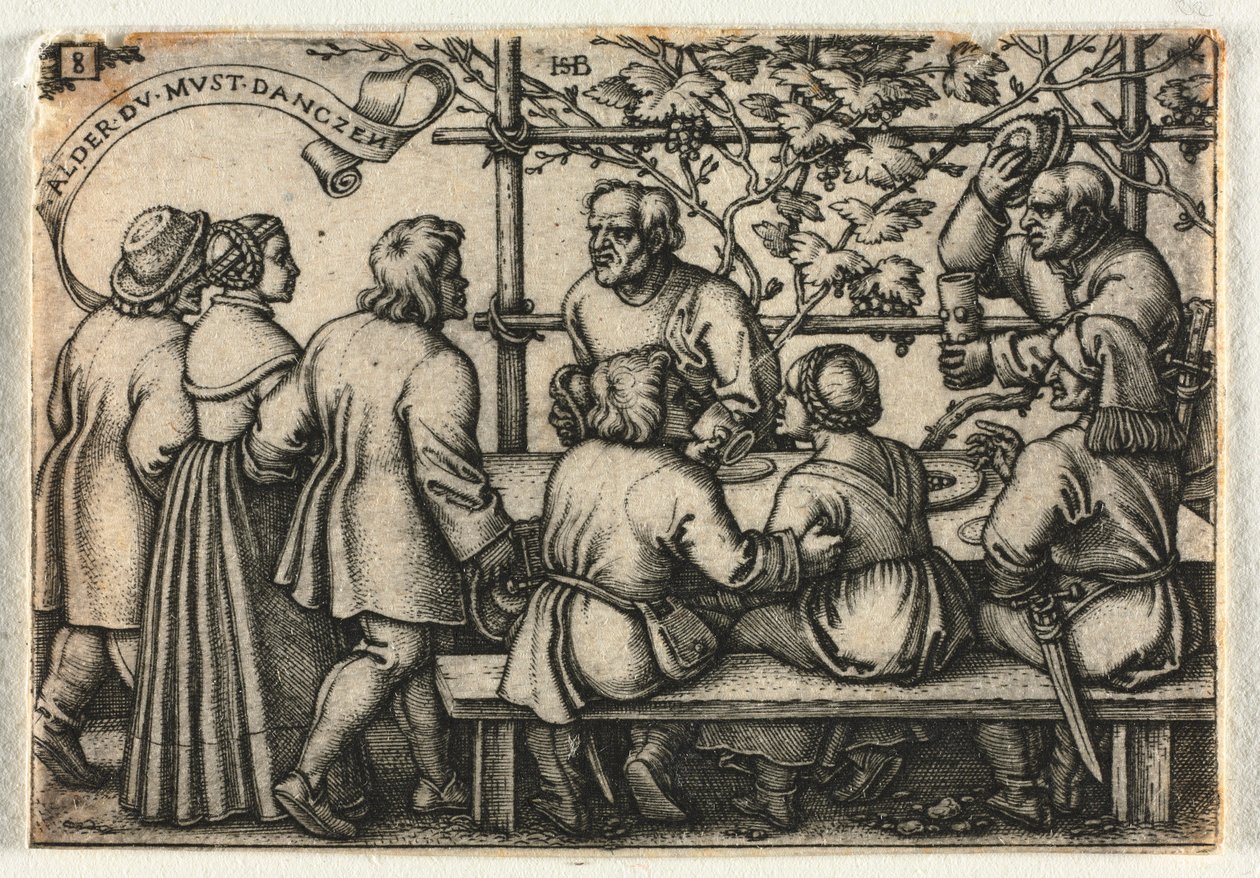 Selská svatba aneb Dvanáct měsíců: č. 8, 1546. od Hans Sebald Beham