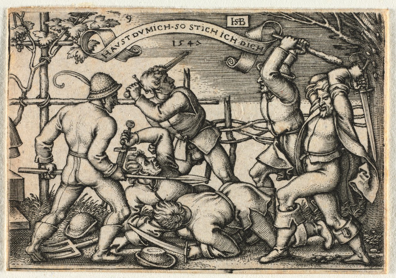 Selská svatba aneb Dvanáct měsíců: č. 9, 1547. od Hans Sebald Beham