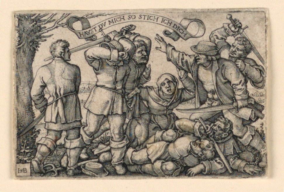 Rvačka sedláků od Hans Sebald Beham