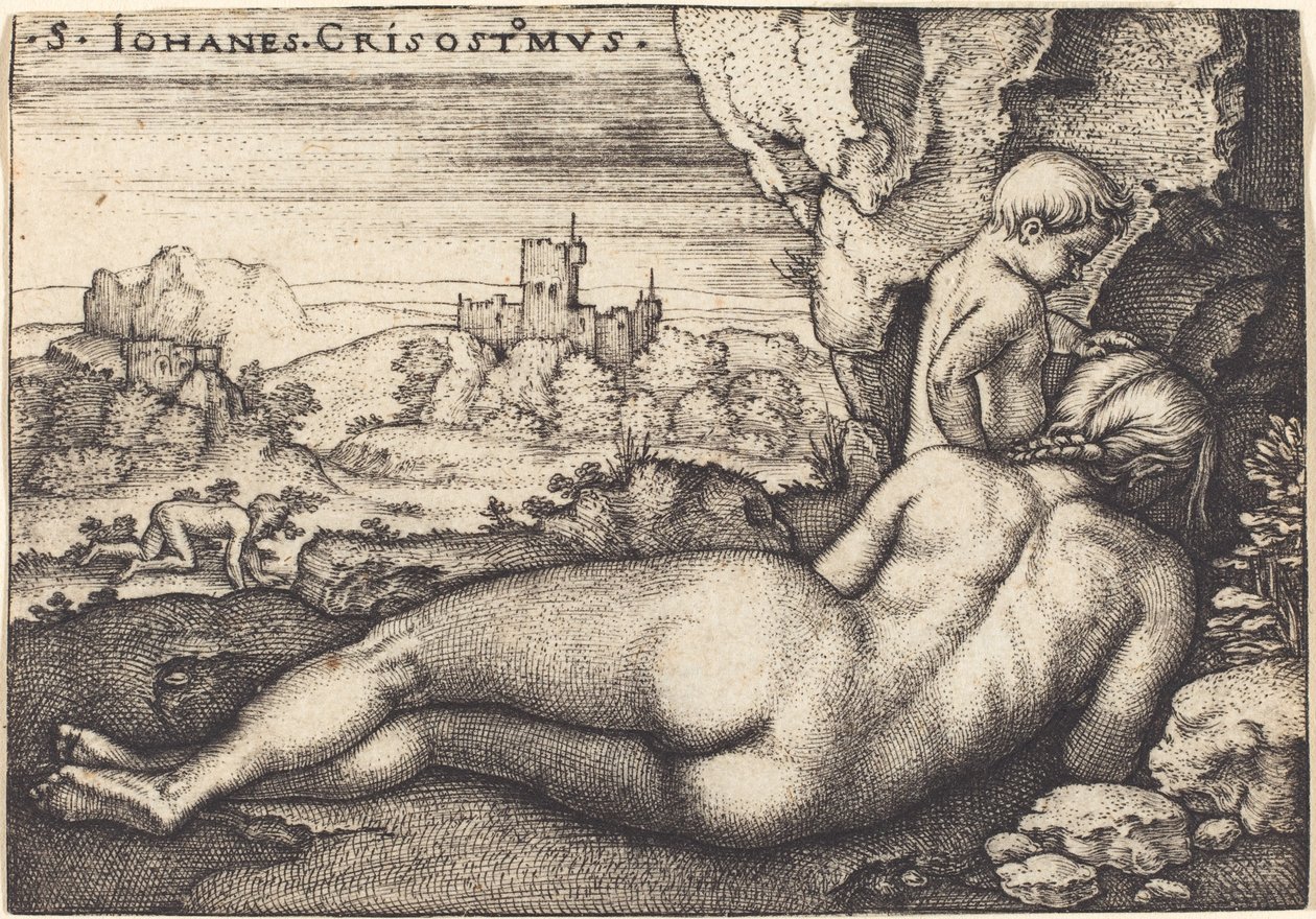 Pokání svatého Jana Zlatoústého od Hans Sebald Beham