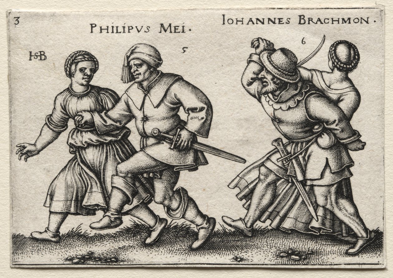 Vesnická svatba: Philipus Mei / Johannes Brachmon od Hans Sebald Beham