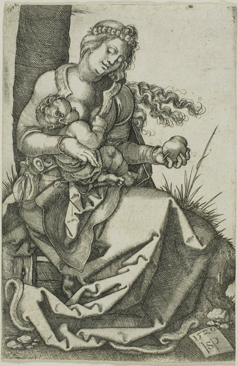 Panna s hruškou od Hans Sebald Beham