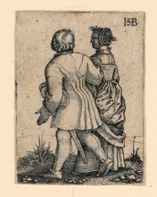 Svatební průvod: Pár kráčí vlevo, čelem pryč od Hans Sebald Beham