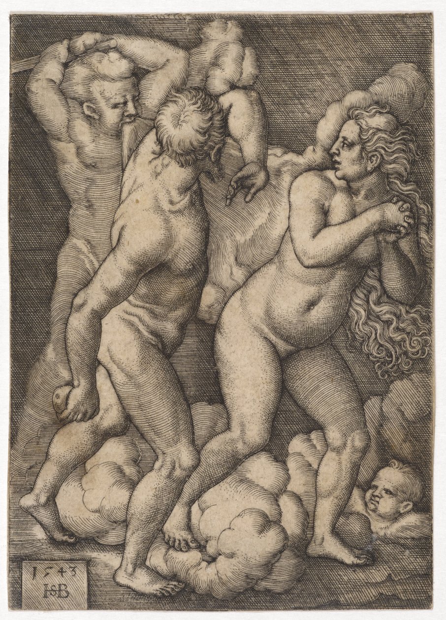 Vyhnání z ráje, 1543 od Hans Sebald Beham