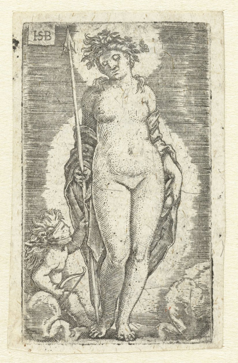 Venuše v Amorovi od Hans Sebald Beham