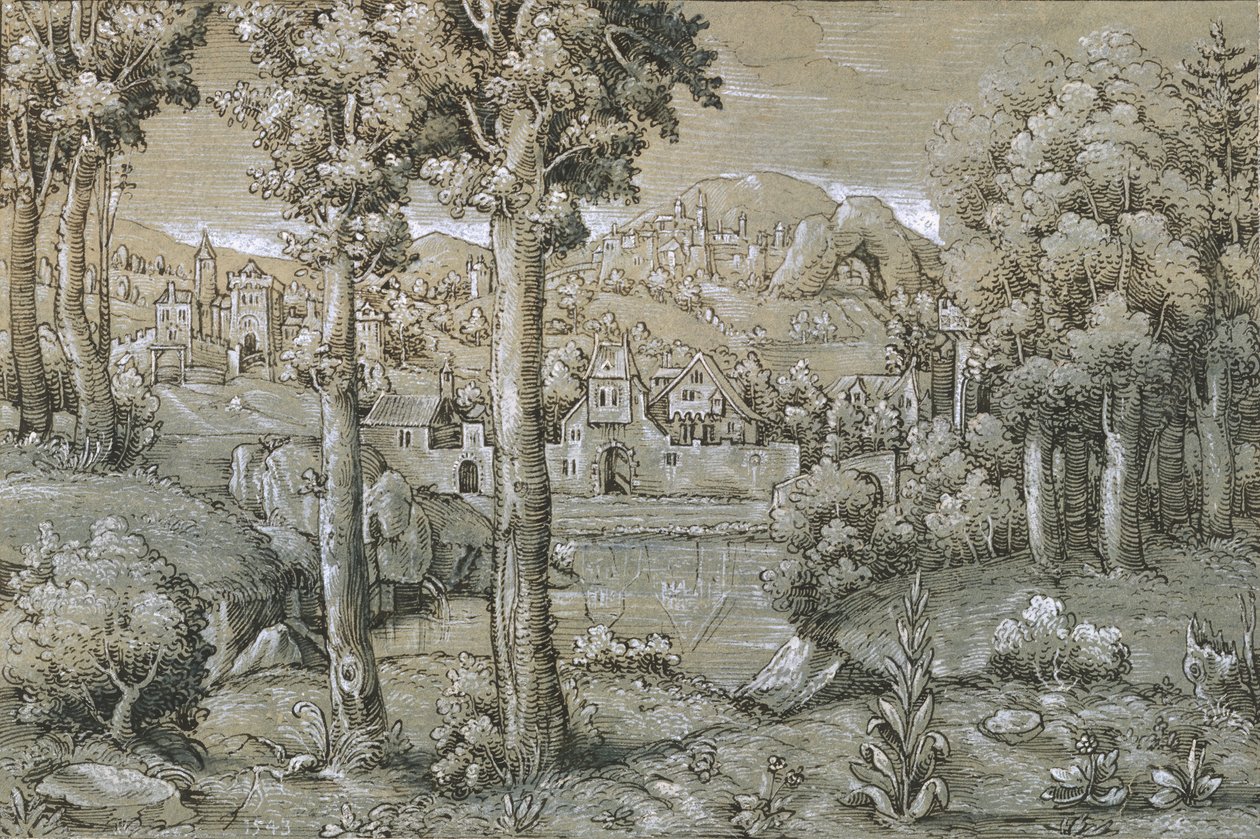 Imaginární krajina, 1543. od Hans Sebald Lautensack