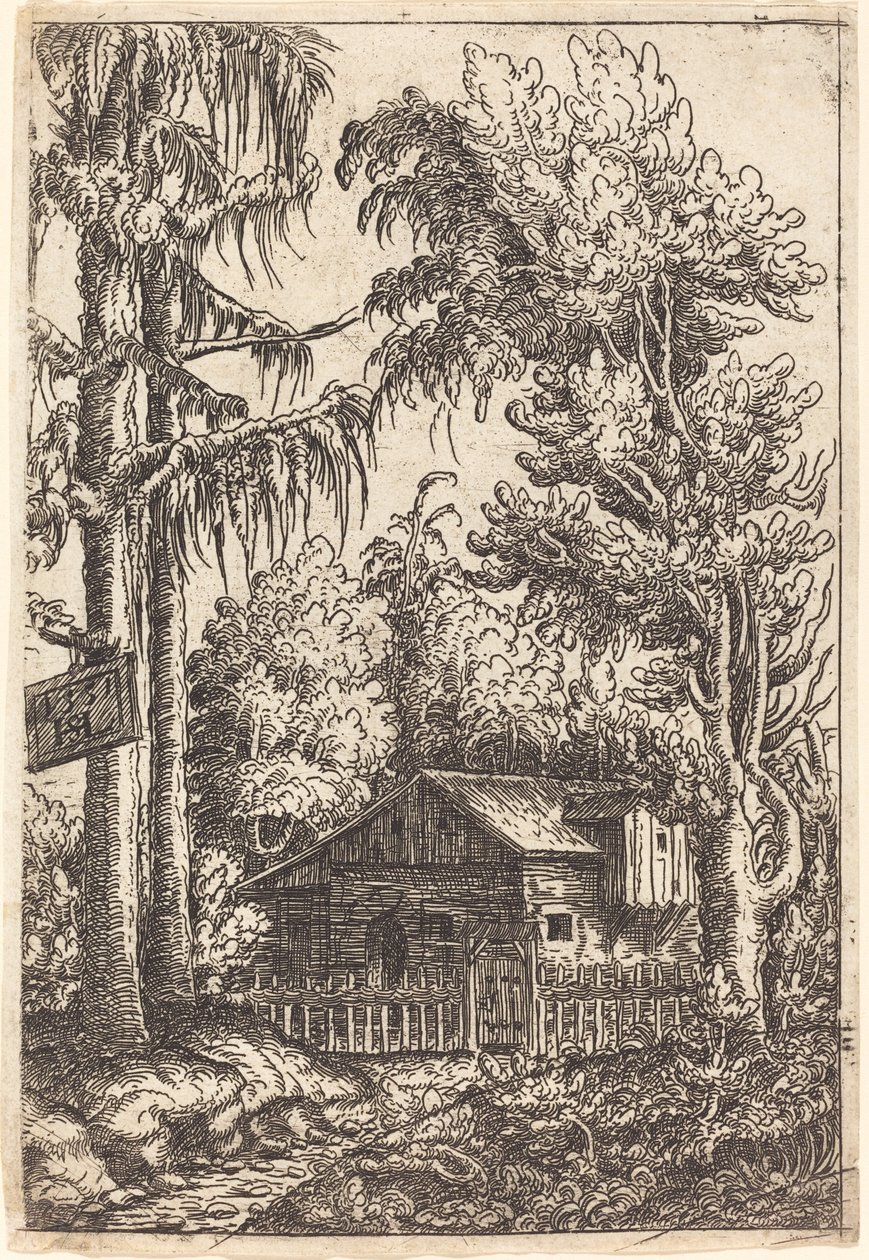 Krajina s výhledem na selskou chalupu, 1551. od Hans Sebald Lautensack