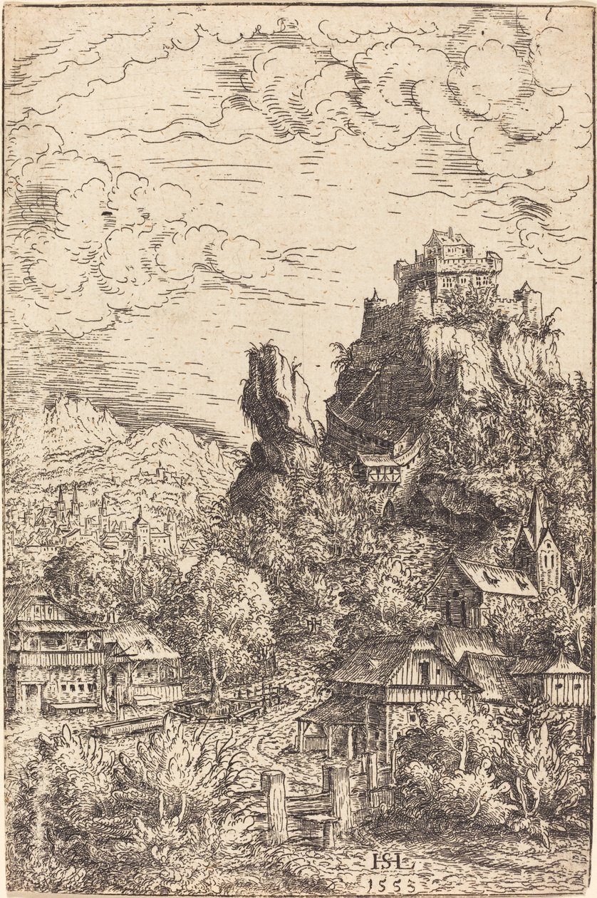Krajina s hradem, 1553. od Hans Sebald Lautensack