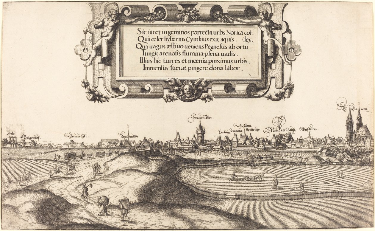 Pohled na Norimberk od východu [levá část], 1552. od Hans Sebald Lautensack