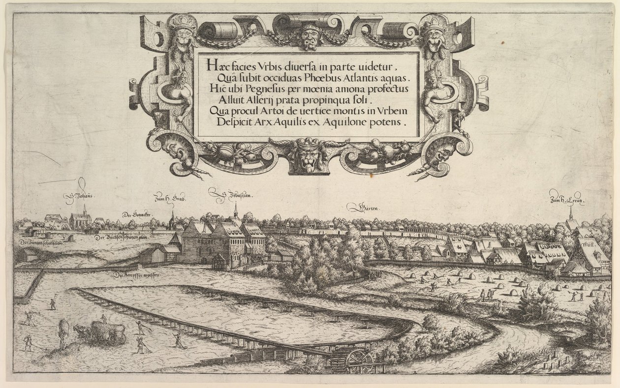 Pohled na Norimberk od západu, 1552. od Hans Sebald Lautensack