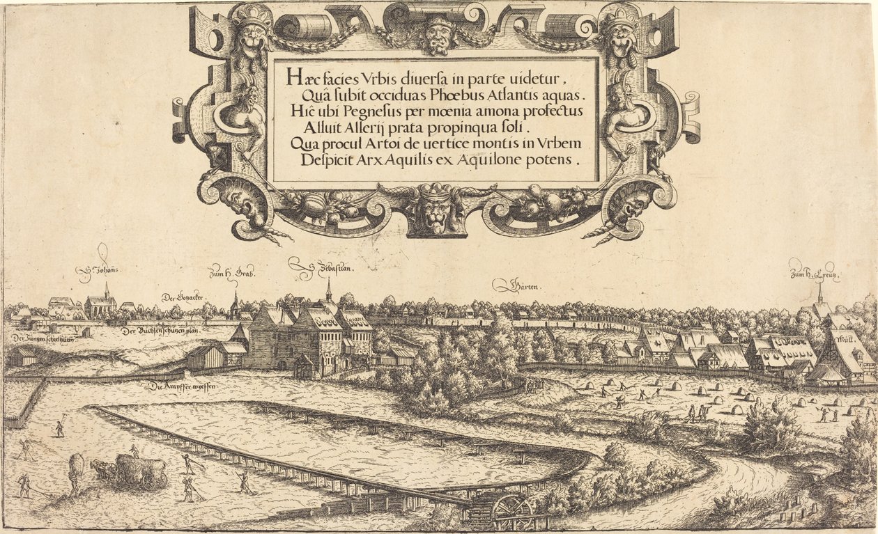 Pohled na Norimberk od západu [levá část], 1552. od Hans Sebald Lautensack
