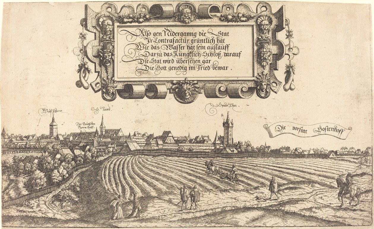 Pohled na Norimberk od západu [pravá část], 1552. od Hans Sebald Lautensack