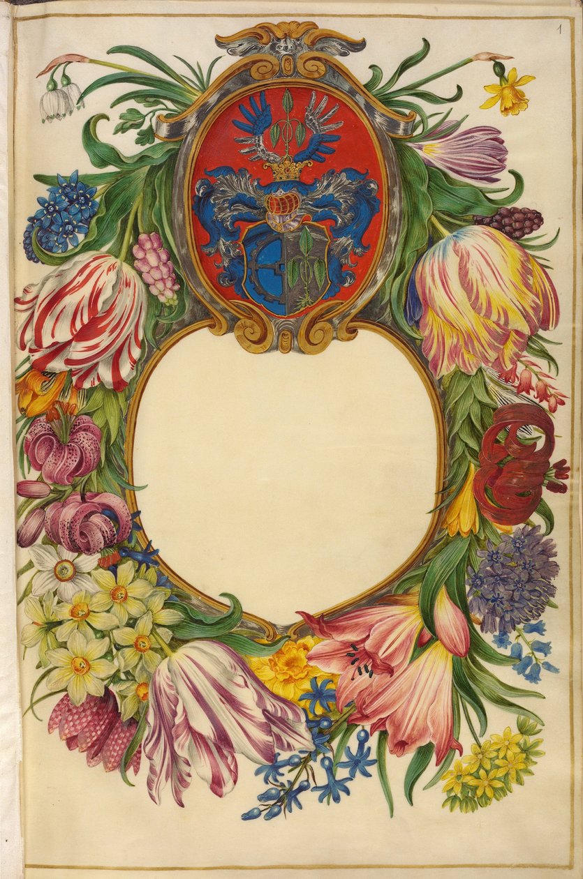 Německy: Titulní strana Moller-Florilegium (1) od Hans Simon Holtzbecker
