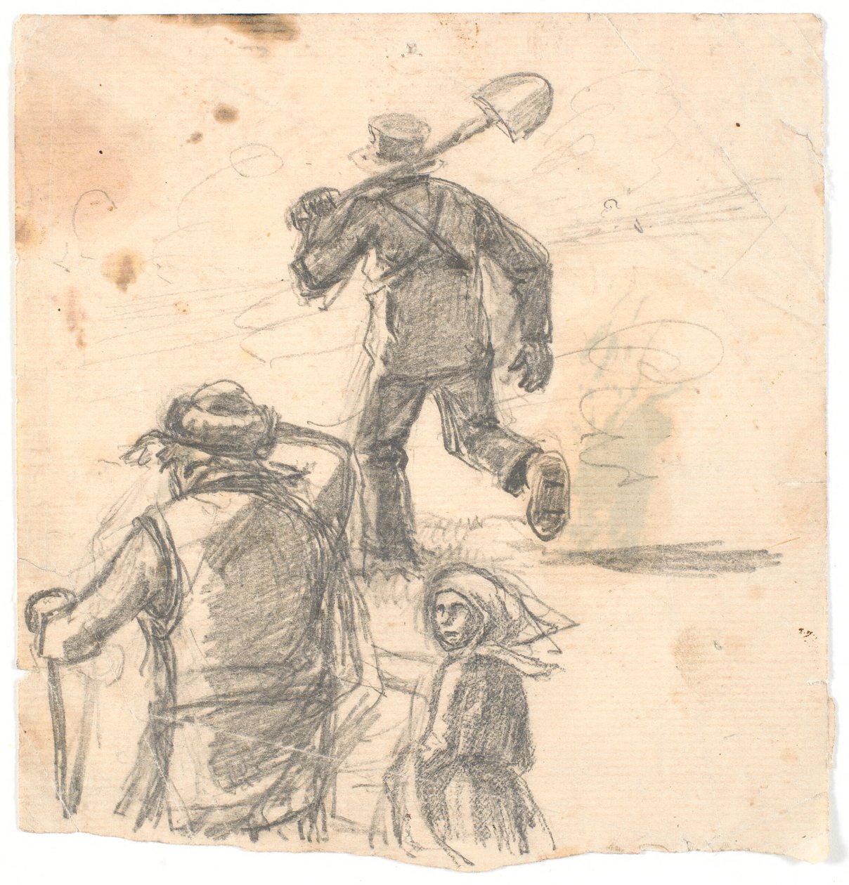 Figurální studie pro obrázek ohně od Hans Smidth