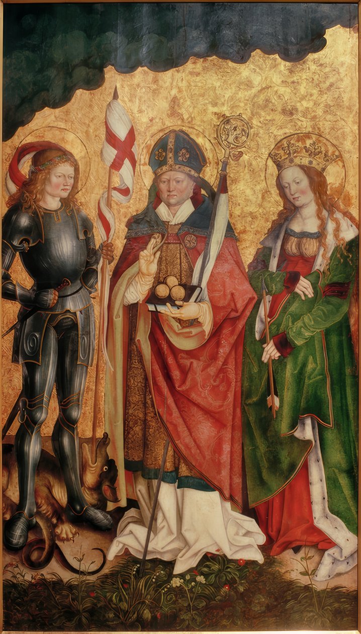 Svatý Jiří, Mikuláš, Uršula od Hans Strüb