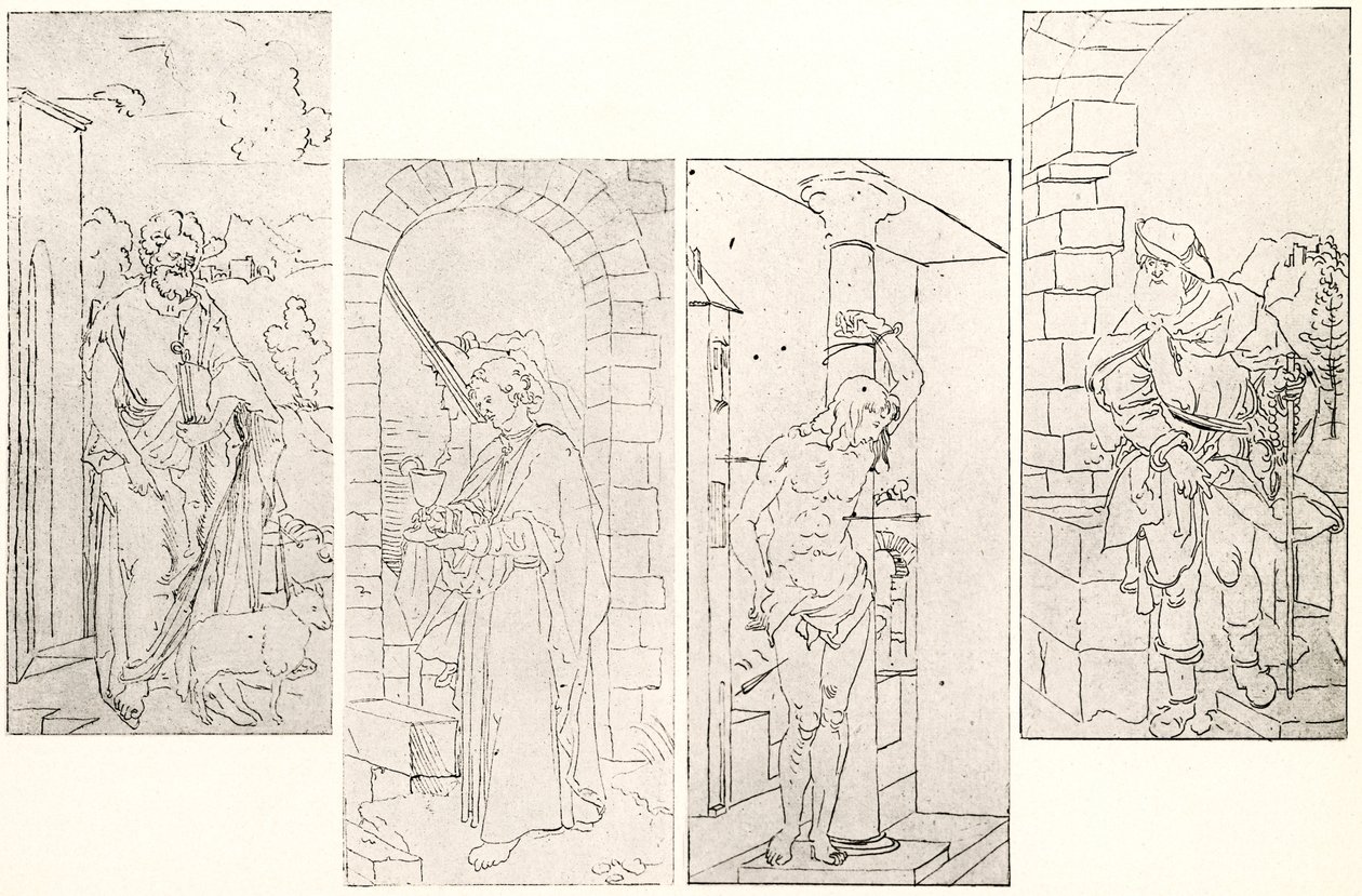 Jana Křtitele a Jana Evangelisty. stejně jako sv. Šebestián a sv. Rochus od Hans Suess Kulmbach