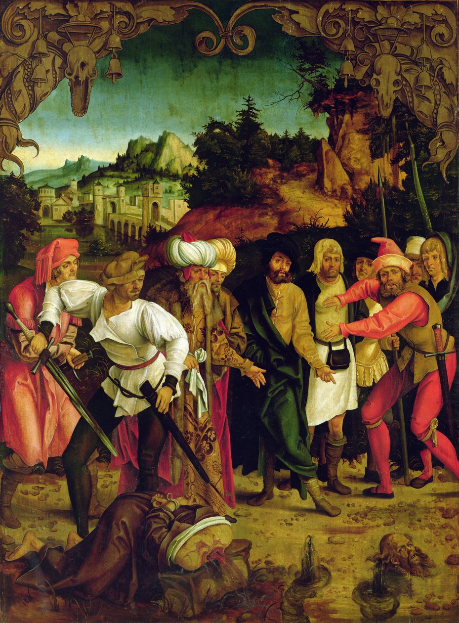 Stětí sv. Pavla, z polyptychu zobrazující výjevy ze života SS. Petra a Pavla (detail 86832) od Hans Suess Kulmbach