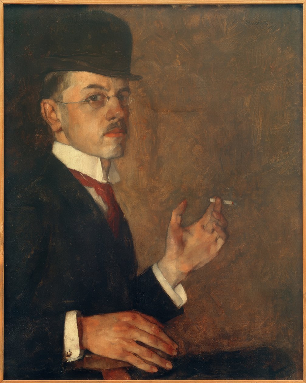 Autoportrét s cigaretou od Hans Sutter