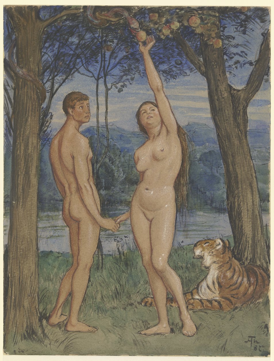 Adam a Eva od Hans Thoma