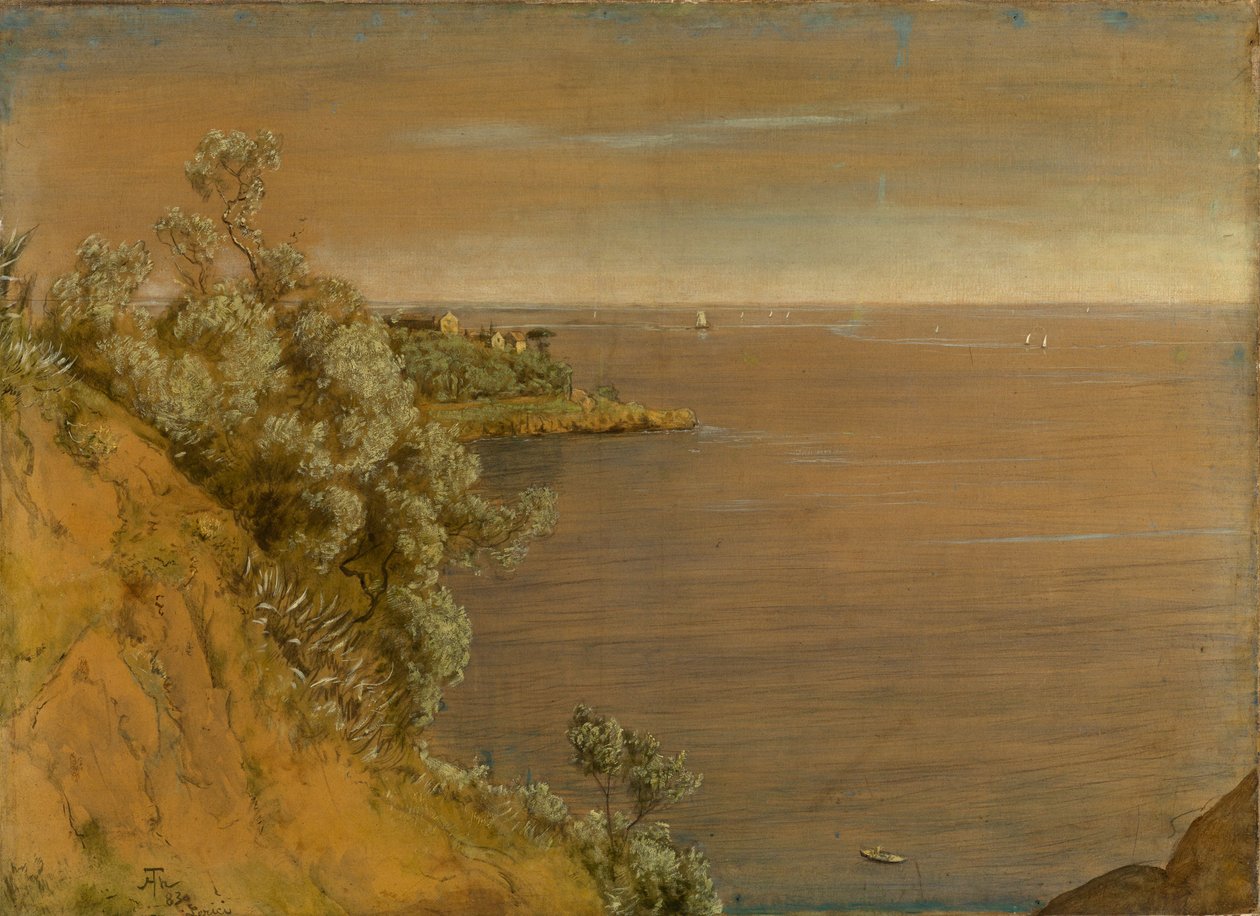 U města Lerici v zálivu La Spezia od Hans Thoma