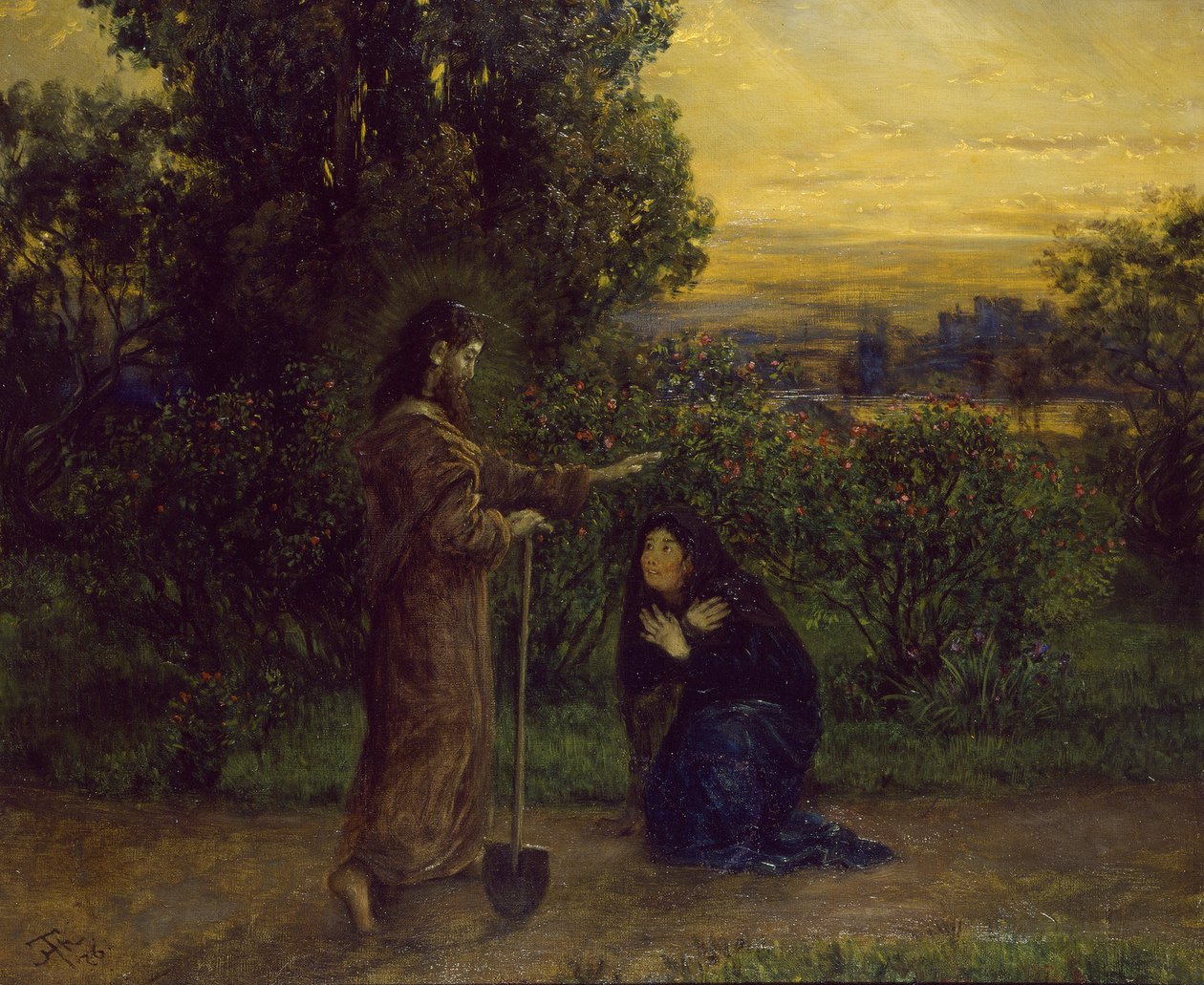 Kristus se zjevuje Marii Magdaleně od Hans Thoma