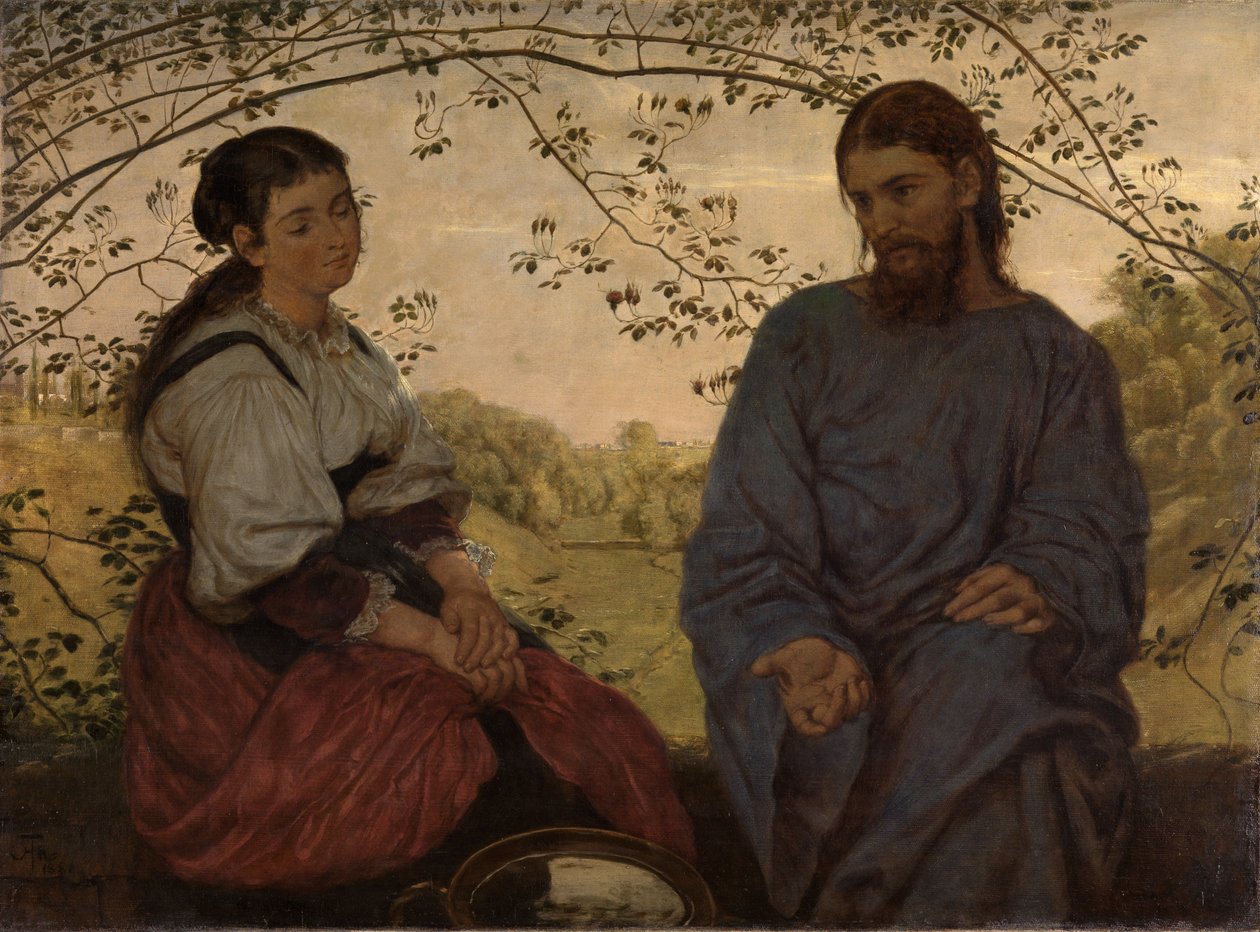 Kristus a Samaritánka od Hans Thoma