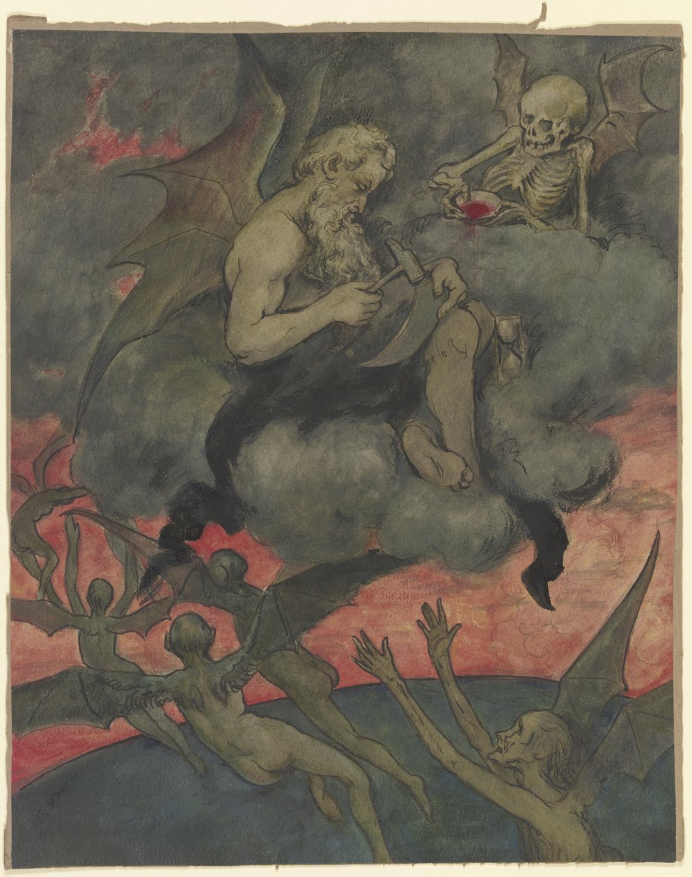 Chronos brousí kosu od Hans Thoma