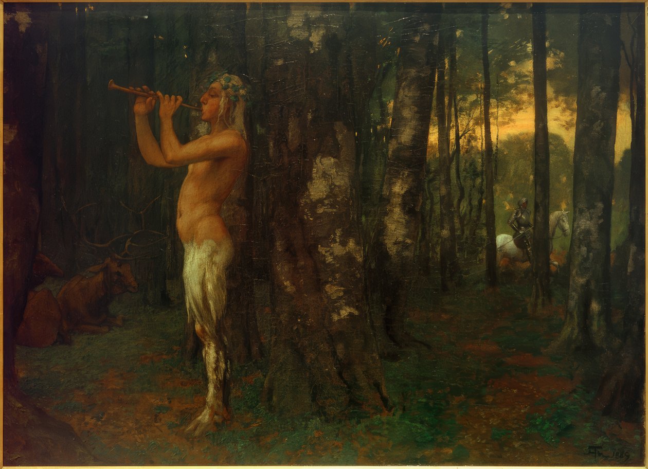 Soumrak v lese od Hans Thoma