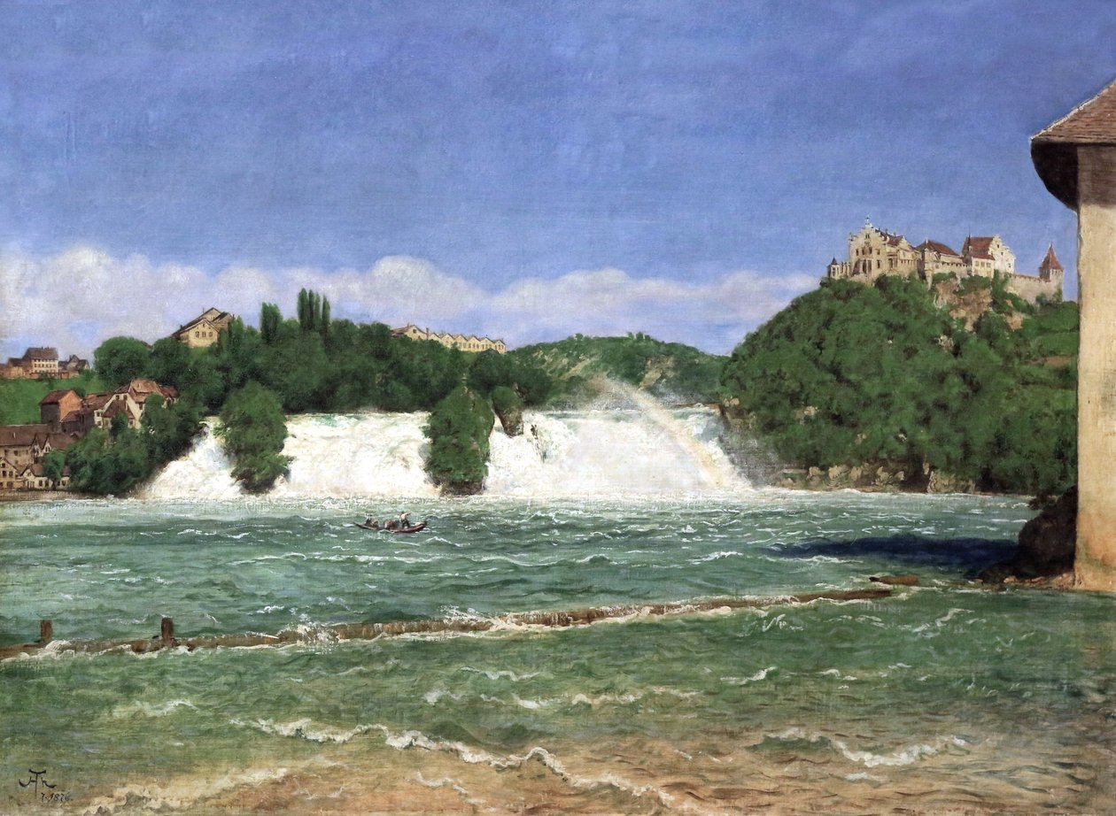 Rýnské vodopády poblíž Schaffhausenu od Hans Thoma