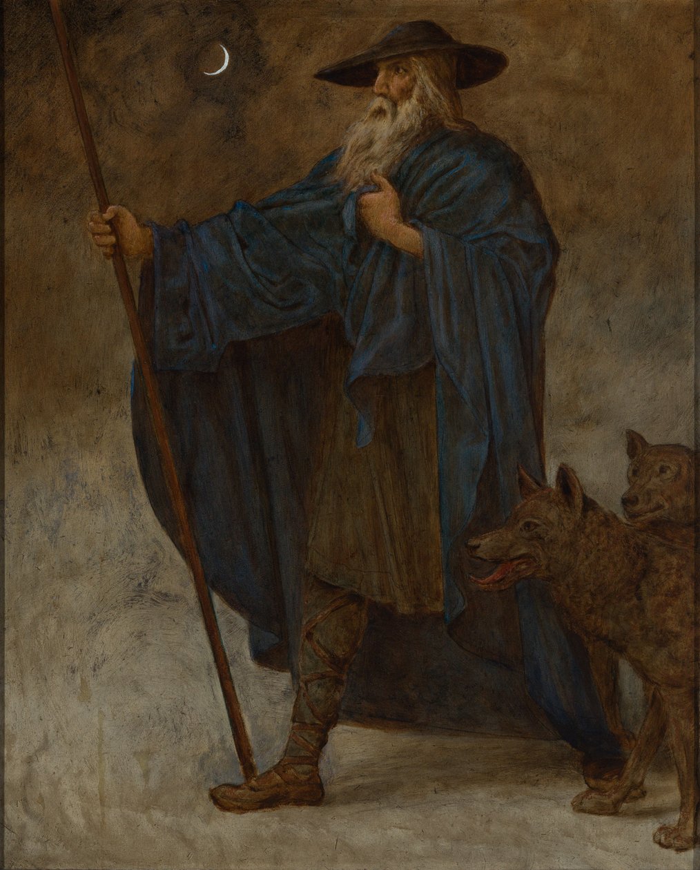 Prosinec (Wotan s vlky) od Hans Thoma