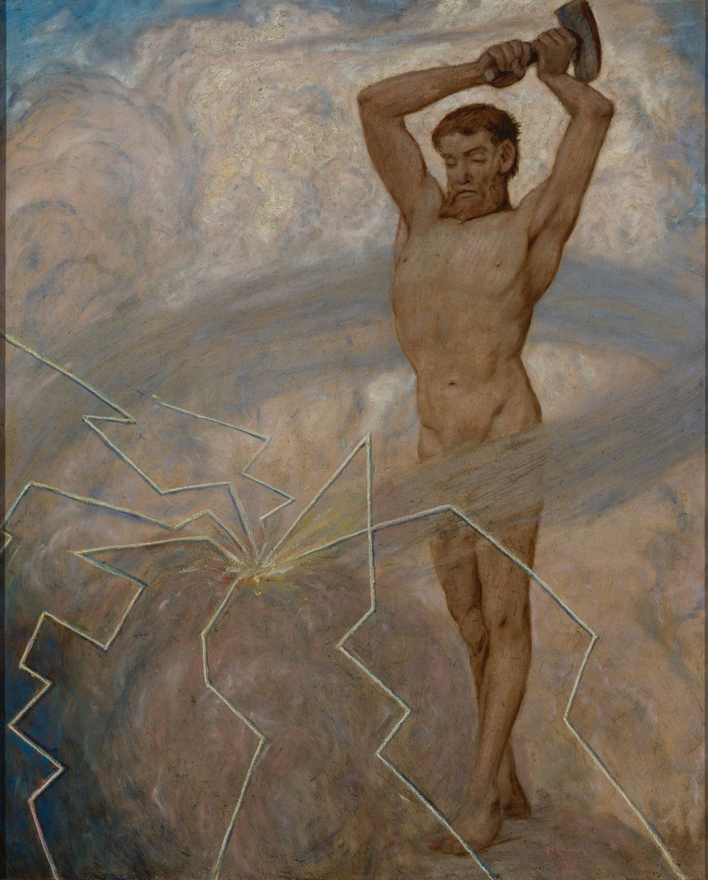 Juli (Thor, bůh hromu) od Hans Thoma