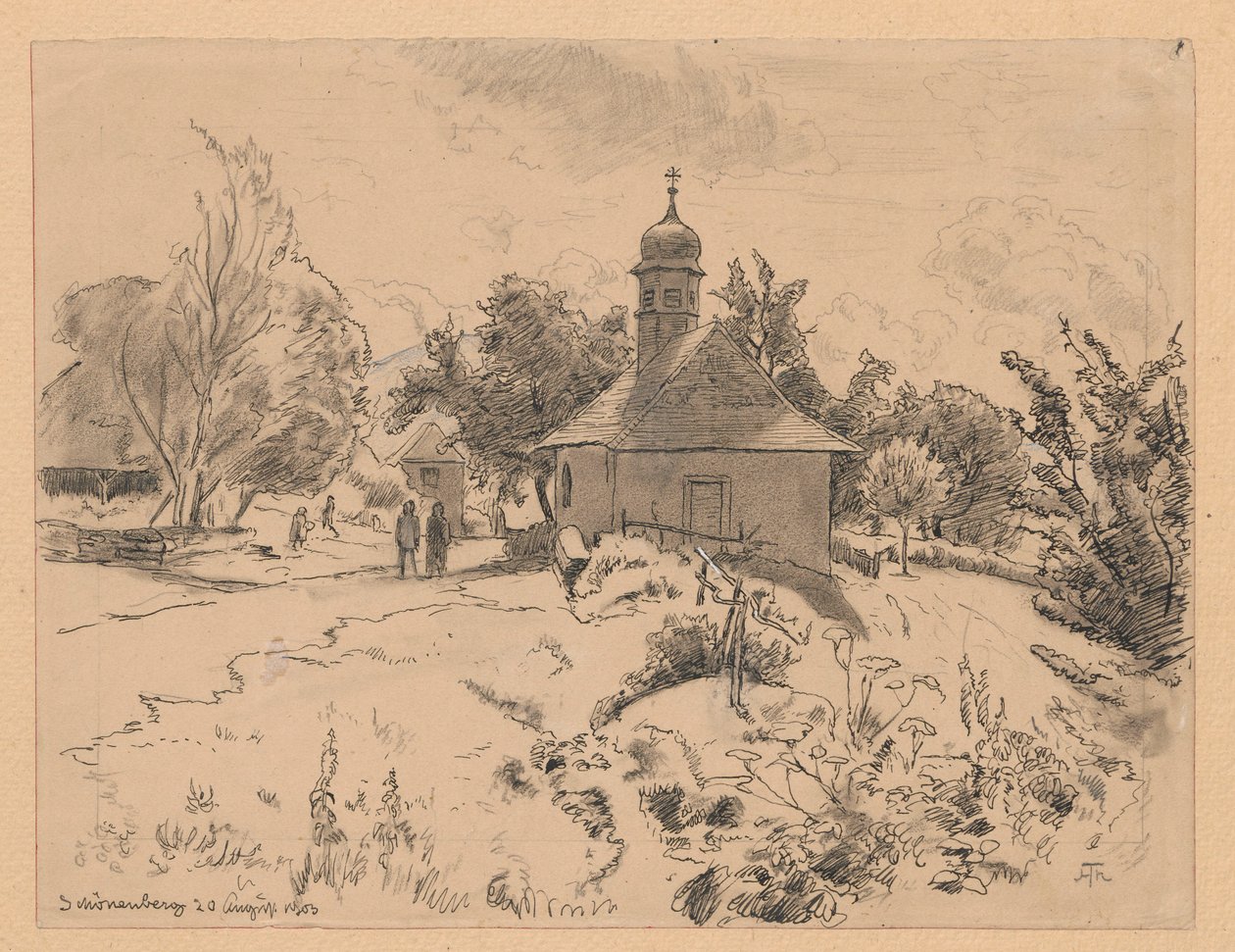 Kostelík ve Schönenbergu od Hans Thoma