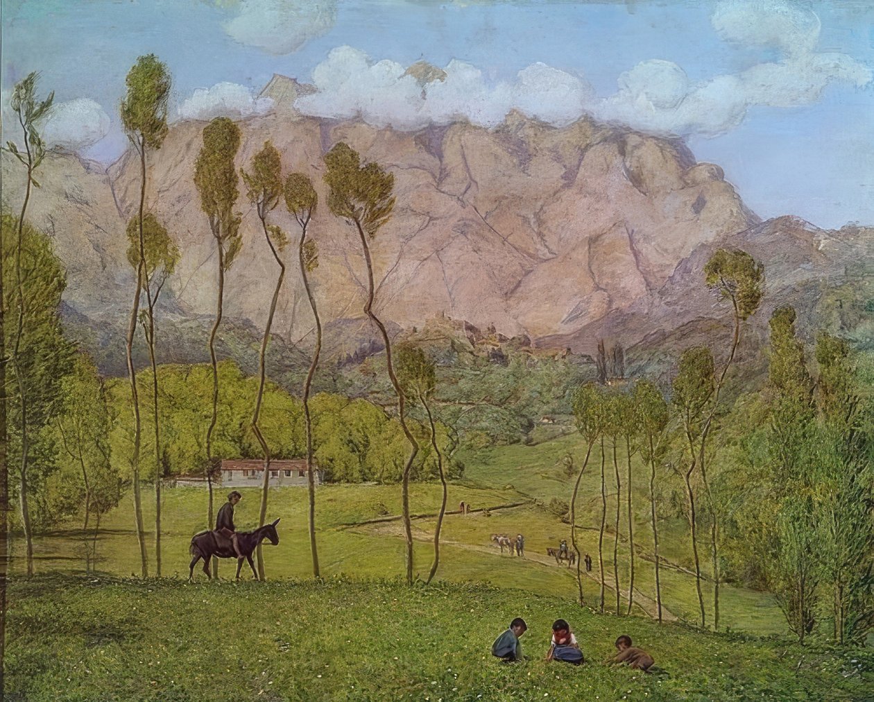 Krajina poblíž Carrara. Kolem roku 1910 od Hans Thoma