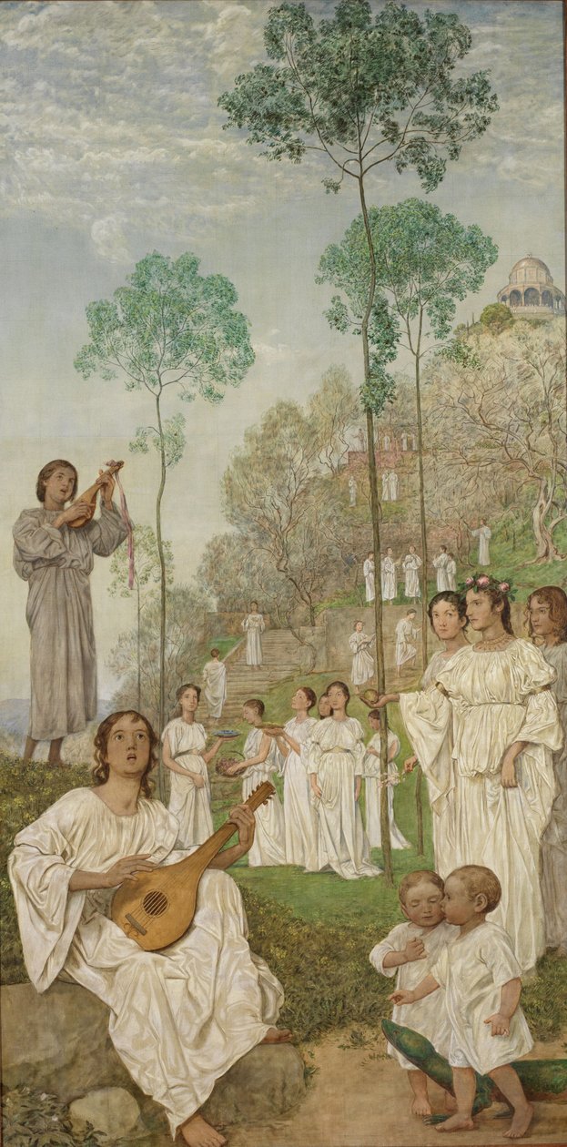Velikonoční triptych: Říše blažených (Ráj) od Hans Thoma