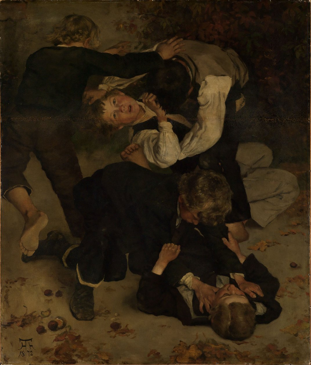 Peroucí se chlapci od Hans Thoma