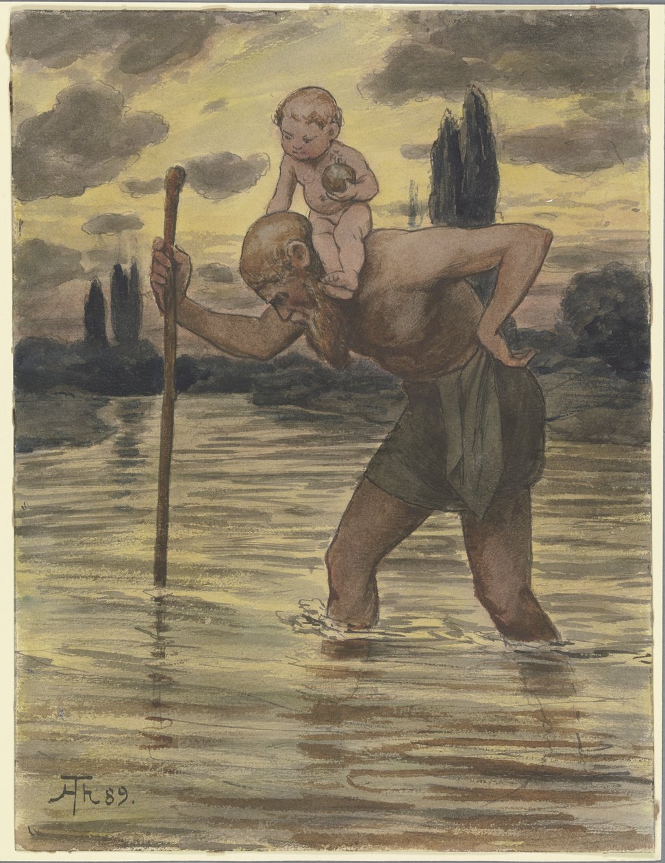 Svatý Kryštof od Hans Thoma