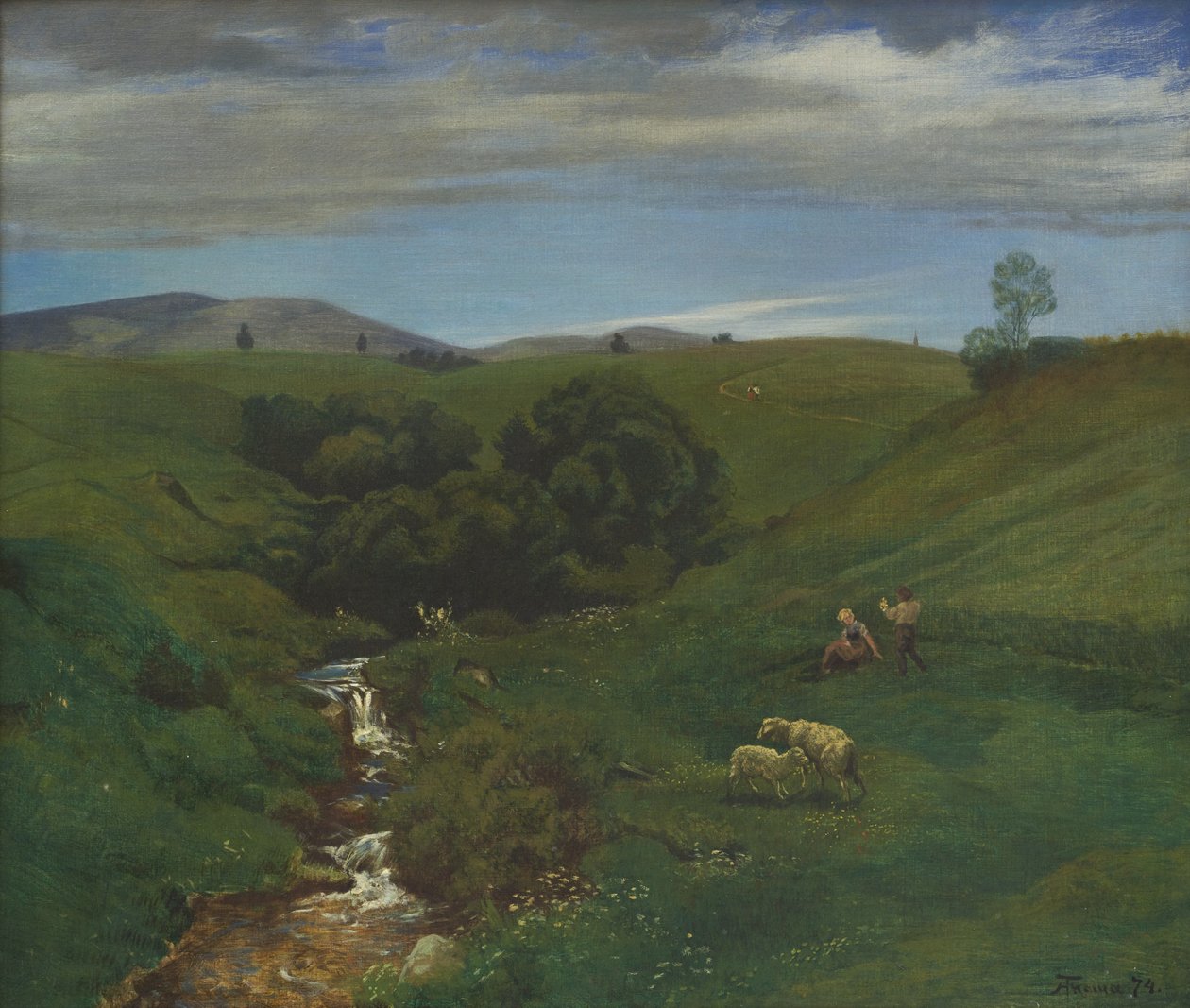 Louka ve Schwarzwaldu u Bernau od Hans Thoma