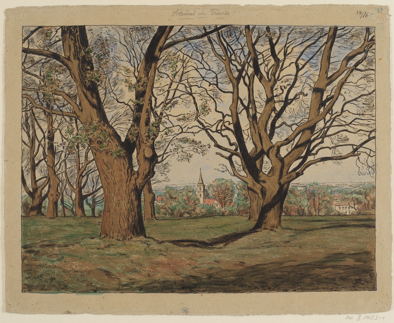Krajina pohoří Taunus u Oberurselu od Hans Thoma