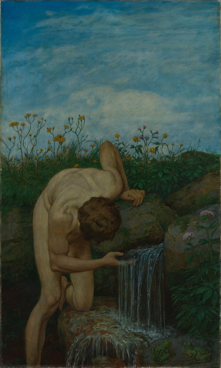 Triptych: Pramen od Hans Thoma