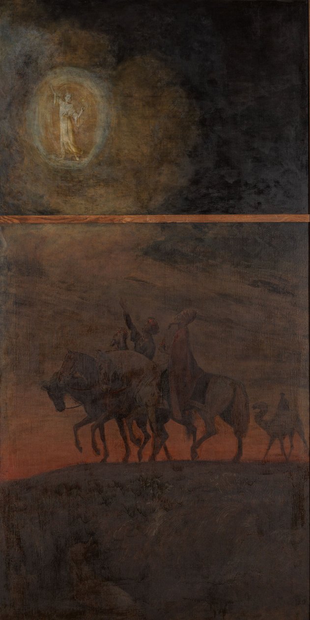 Vánoční triptych: Průvod tří králů od Hans Thoma