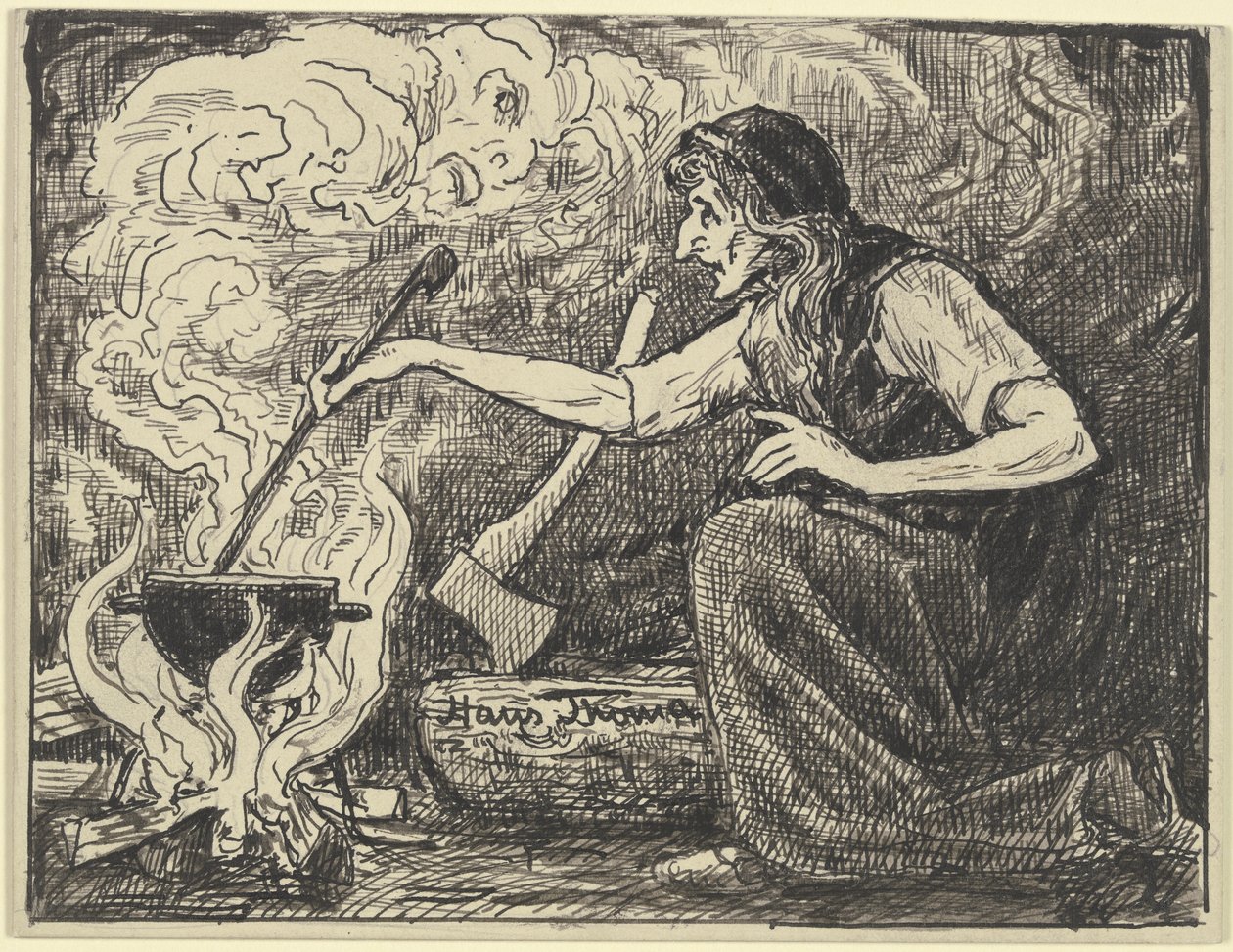 Čarodějnická kuchyně od Hans Thoma