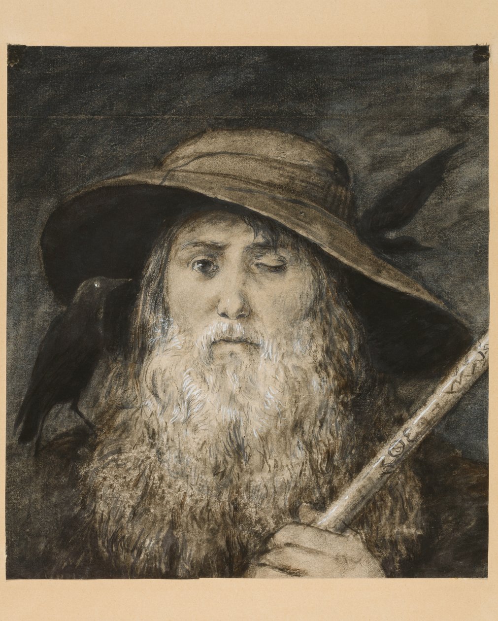 Wotan jako poutník od Hans Thoma