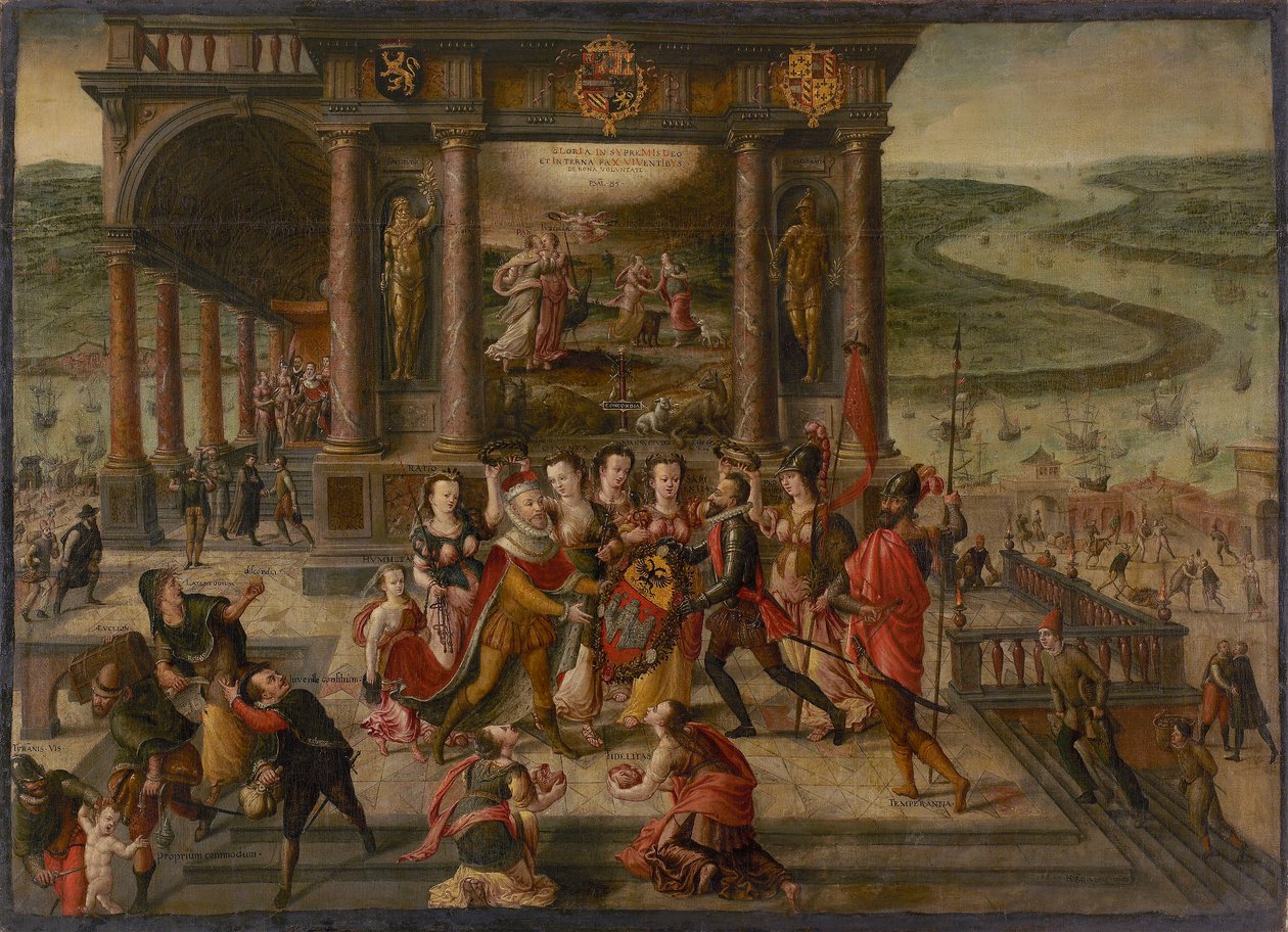 Alegorie na pád Antverp 17. srpna 1585, 1585-1586. od Hans Vredeman de Vries