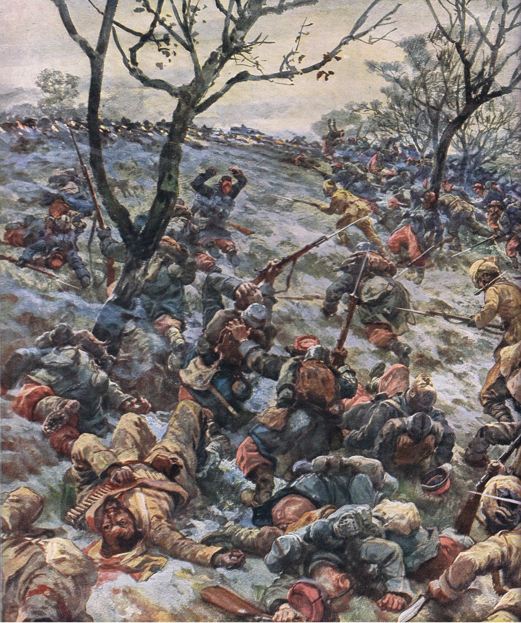 Kolaps francouzské fronty, z hospody Ilustrovaná historie světové války 1914-1915. od Union Berlagsefellfchaft od Hans W. Schmidt