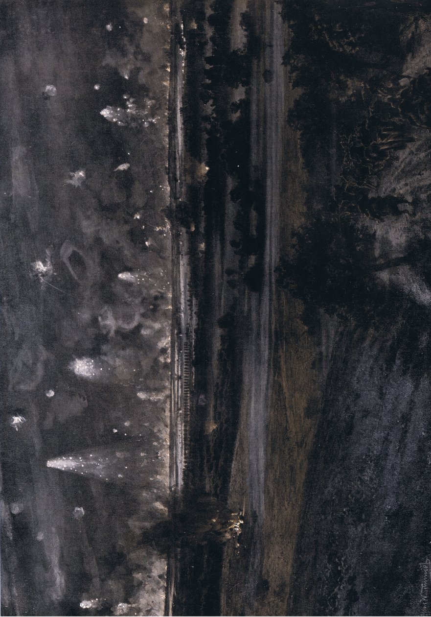 Třetí bitva u Champagne: Dělostřelecké bombardování západně od Argonnes, září 1915, ilustrace z Hindenburgu vydané nakladatelstvím Daterlandischer Derlag C U Weller Berlin od Hans W. Schmidt