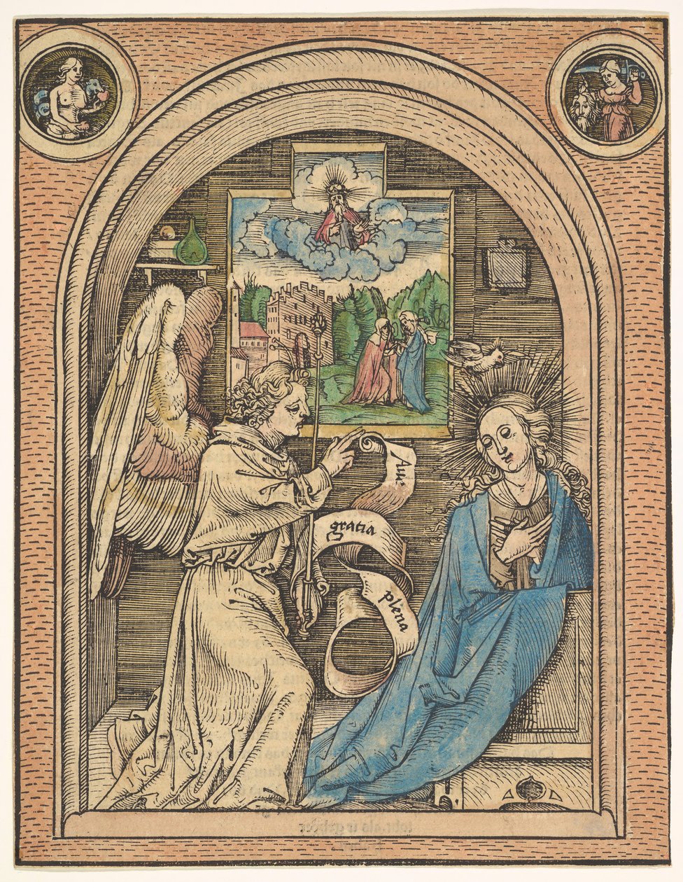 Zvěstování, konec 15.-začátek 16. století. od Hans Wechtlin the Elder